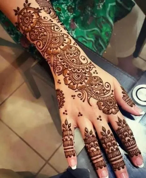 Back Hand Simple Mehndi Designs