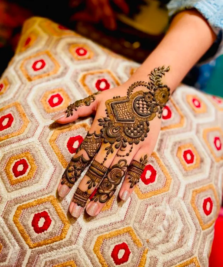 Back Hand Simple Mehndi Designs