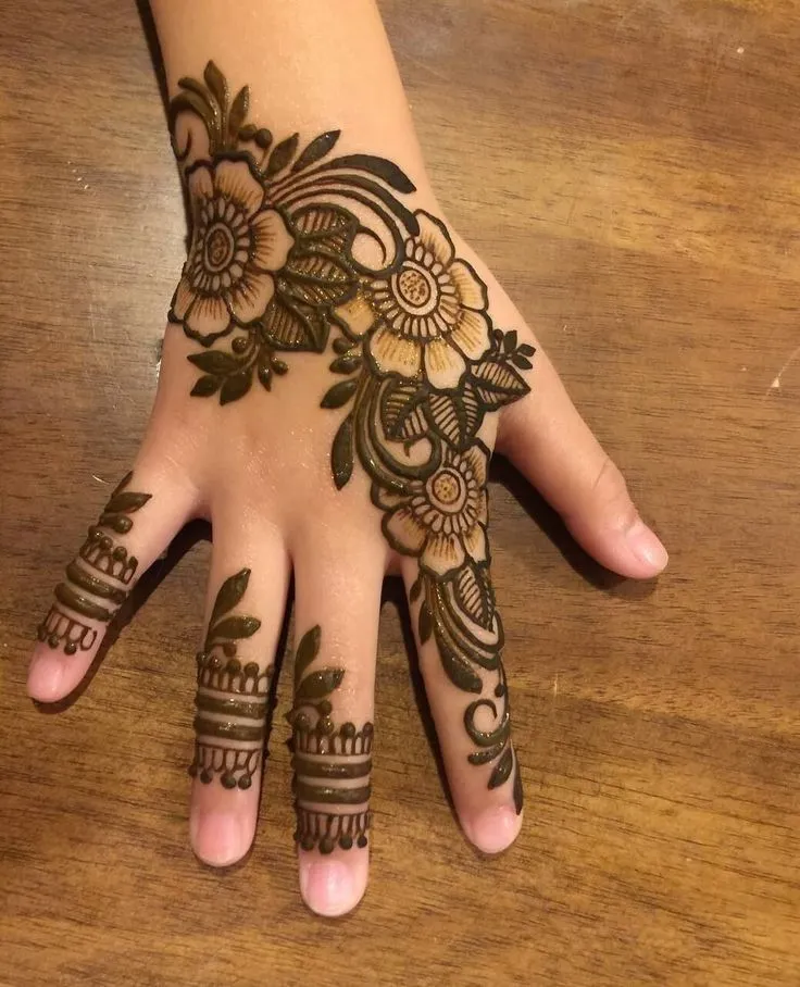 Back Hand Simple Mehndi Designs