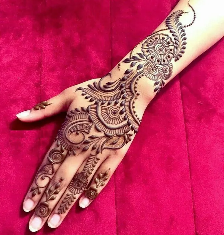 Back Hand Simple Mehndi Designs