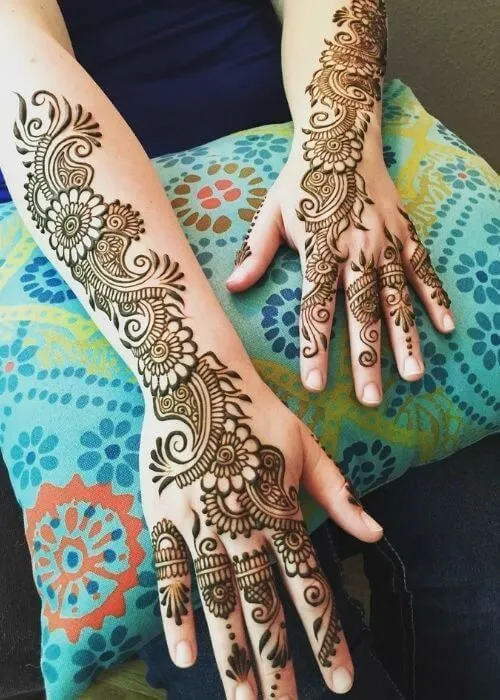 Back Hand Simple Mehndi Designs