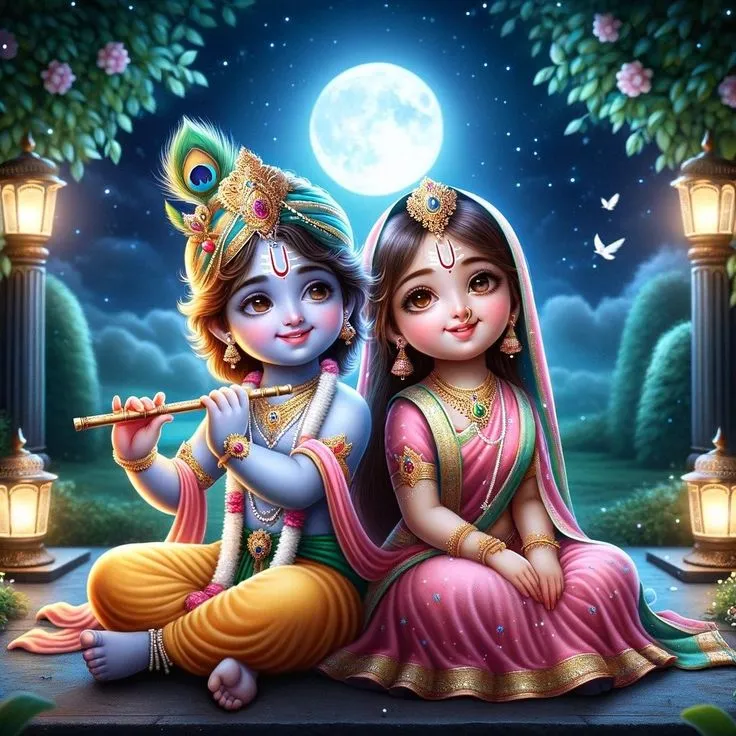 Cute Little Radha Krishna Images