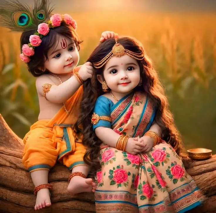 Cute Little Radha Krishna Images