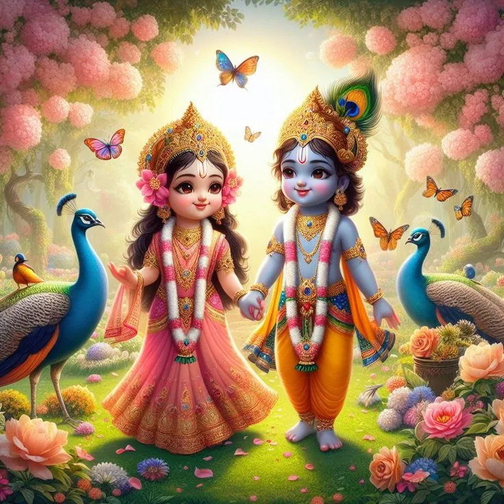 Cute Little Radha Krishna Images