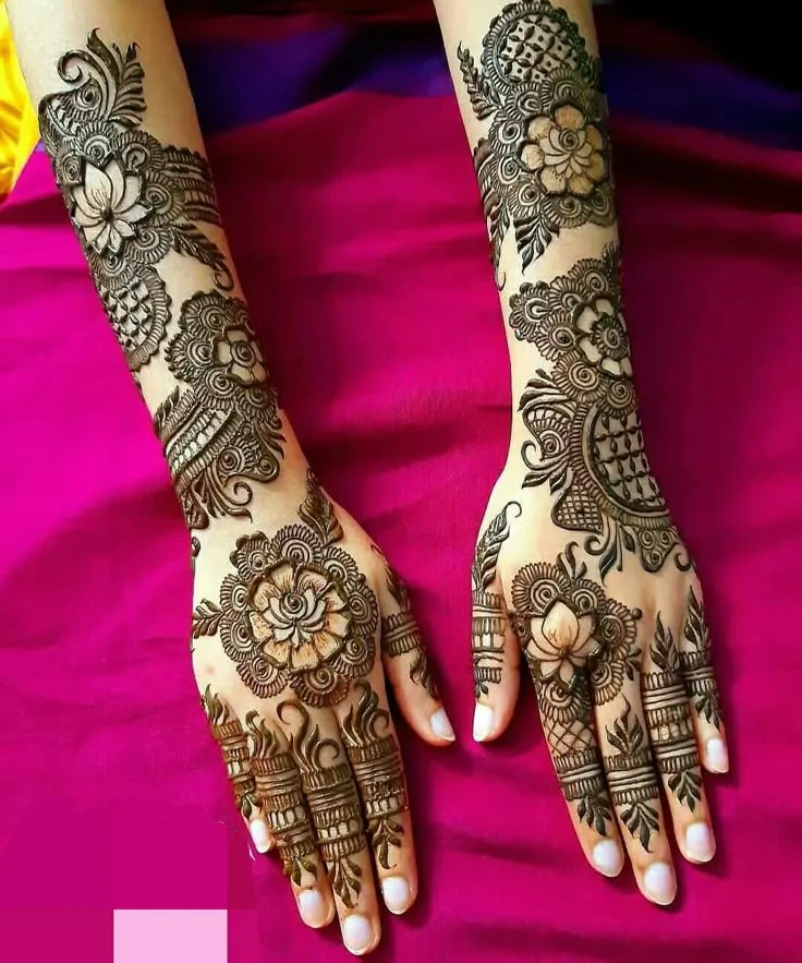 Full Back Hand Mehndi Design