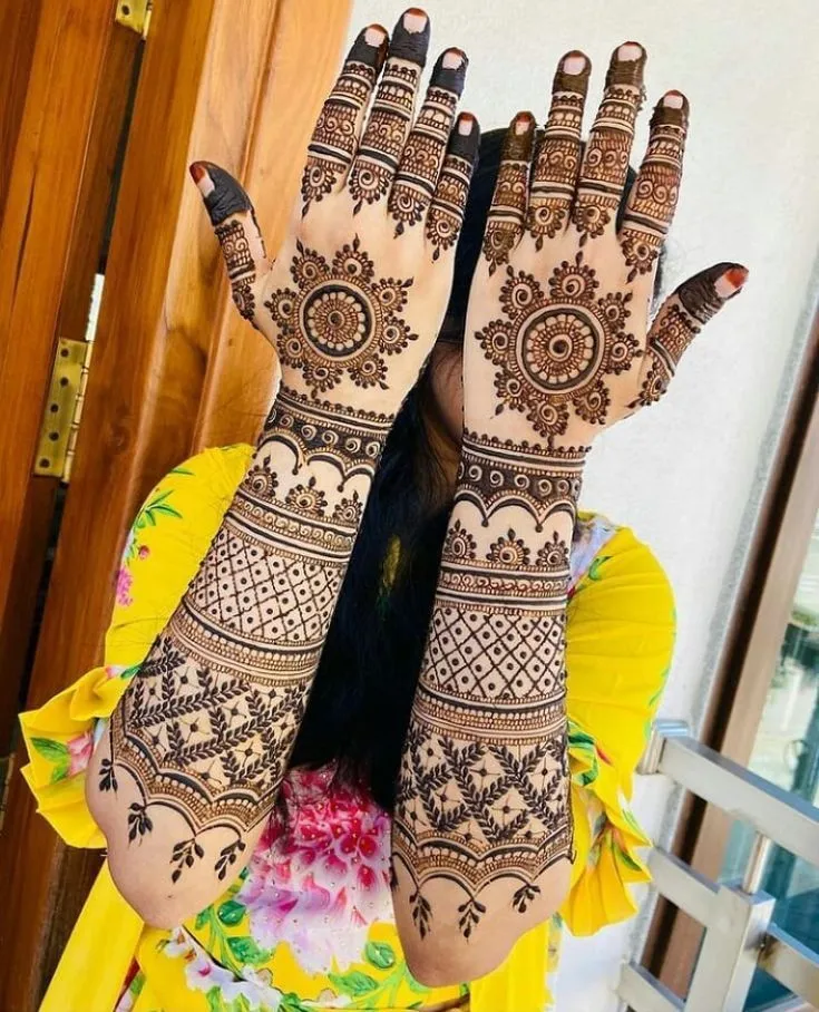 Full Back Hand Mehndi Design