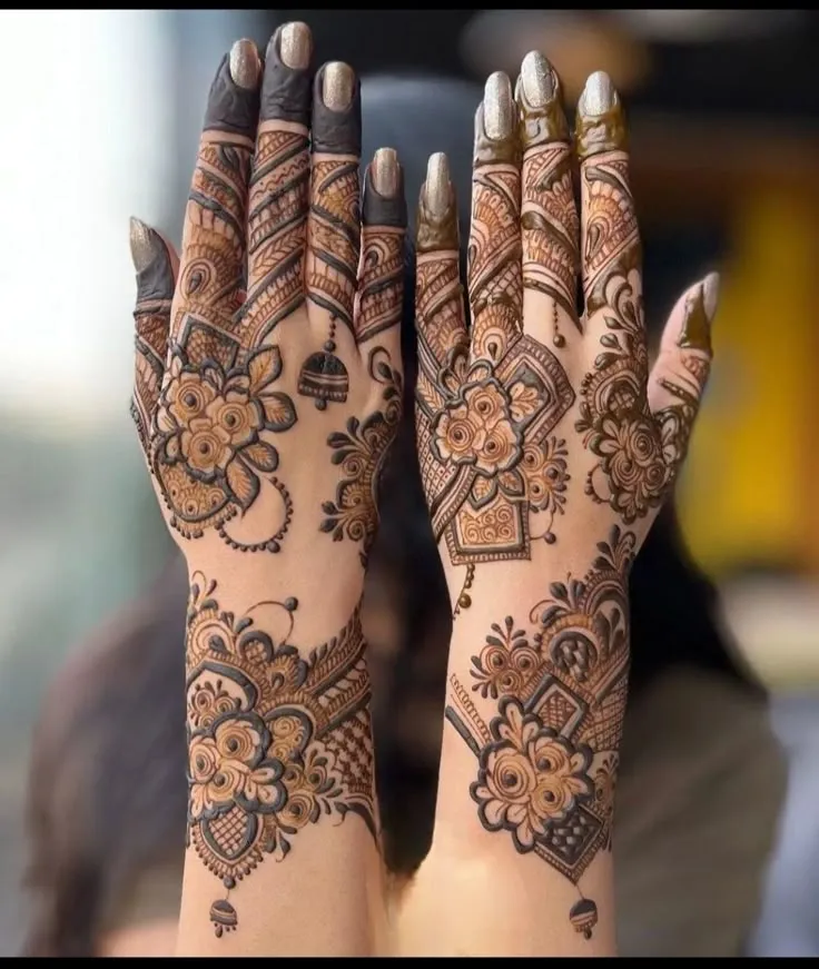 Royal Back Hand Mehndi Design