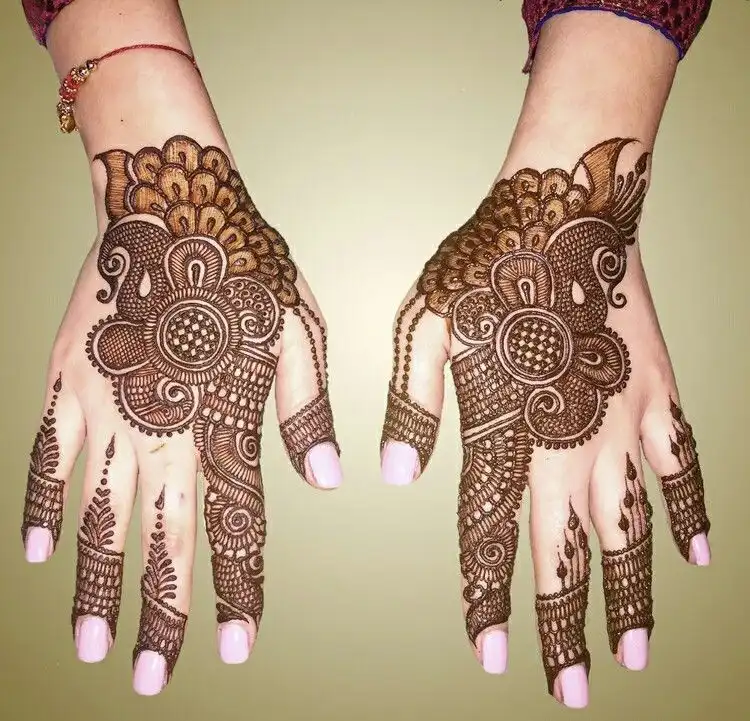 back hand mehndi design