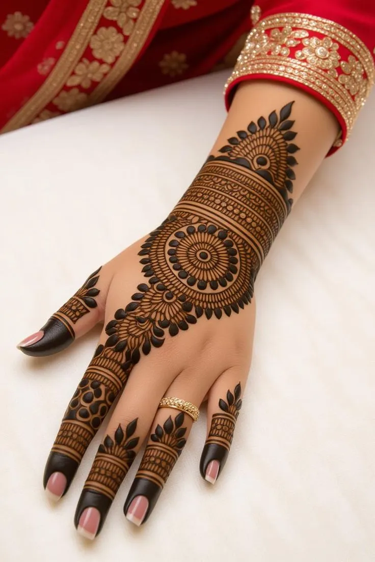 Back Hand Mehndi Design Image