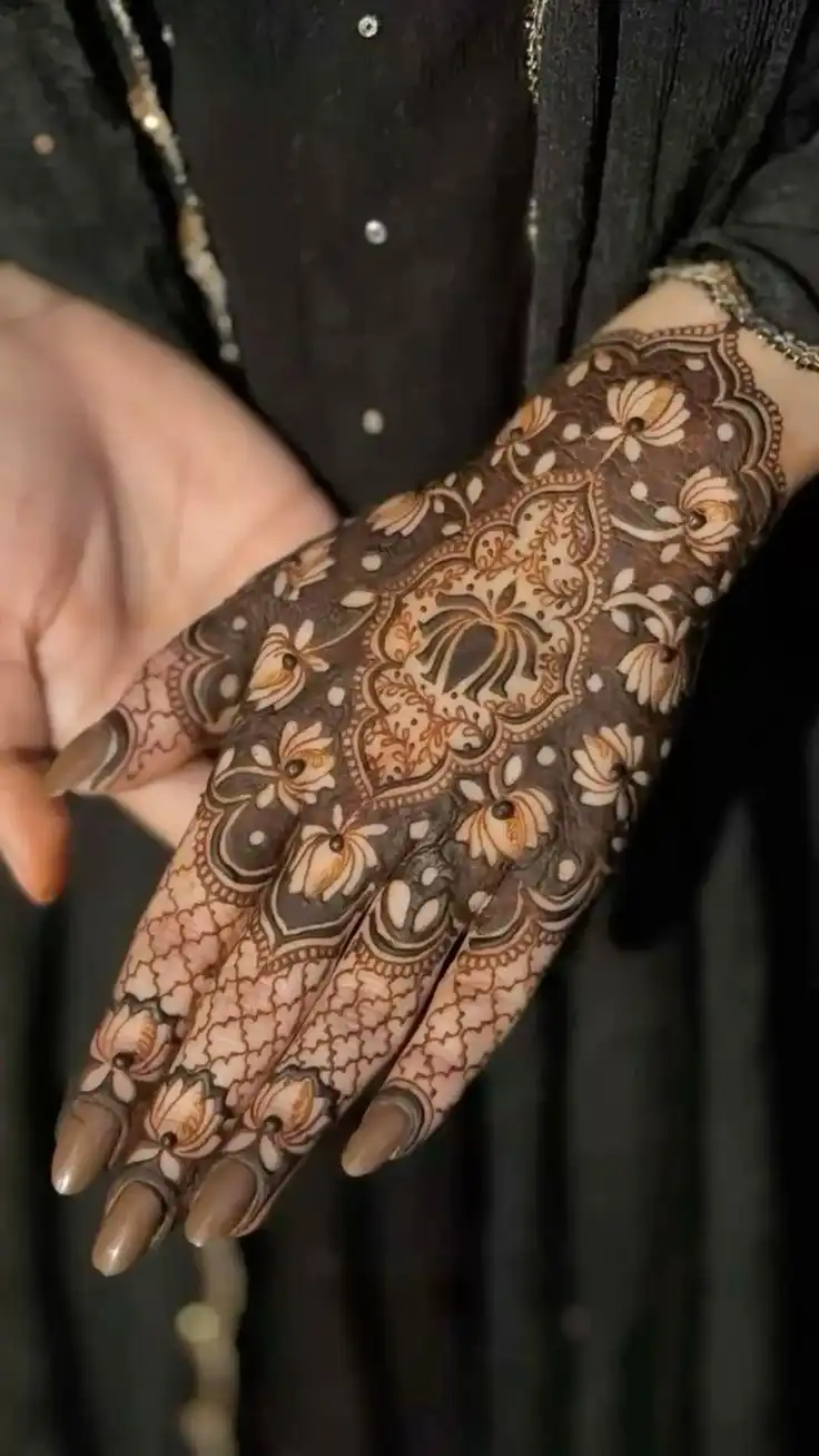 back hand mehndi design photos