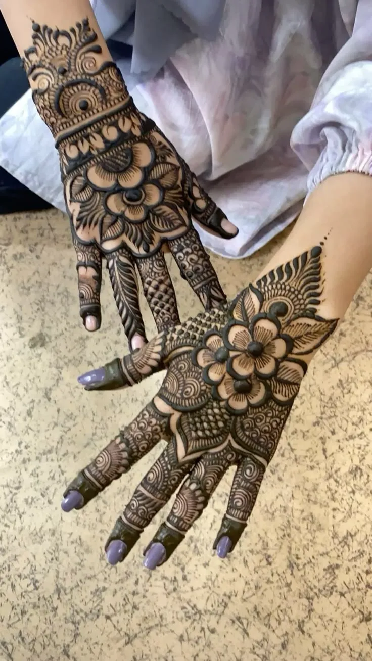 Back Hand Mehndi Design Pic