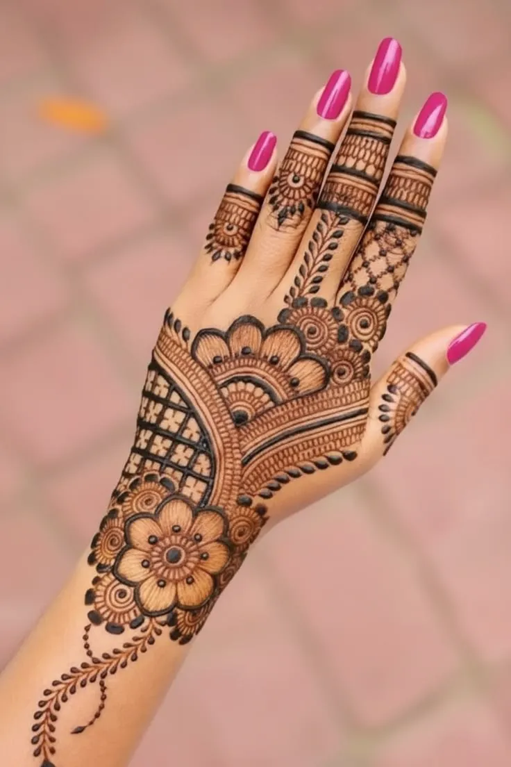 Back Hand Mehndi Design Pics
