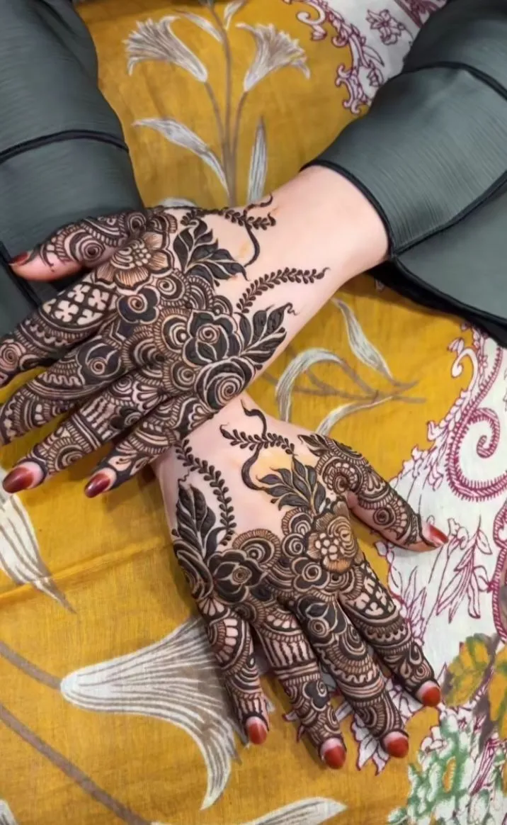 Back Hand Mehndi Design Picture