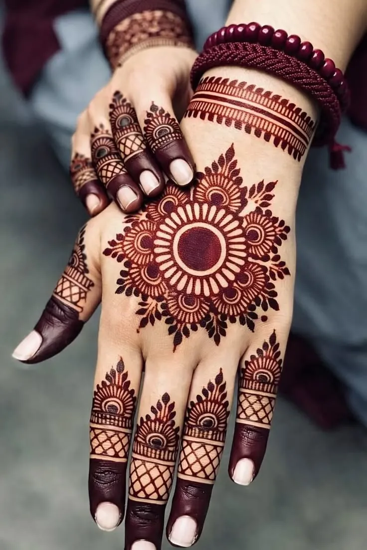Back Hand Mehndi Design Picture