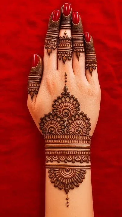 Back Hand Simple Mehndi Designs