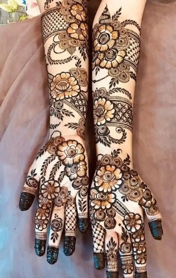 beautiful mehndi design full hand