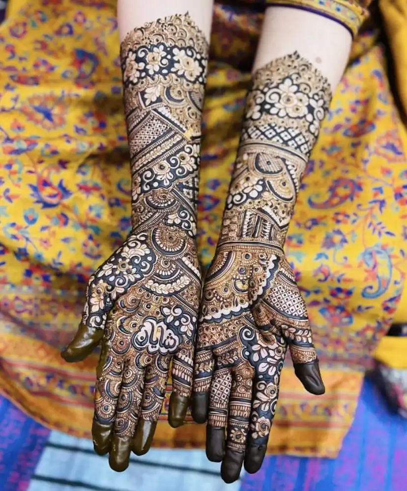 beautiful mehndi design full hand