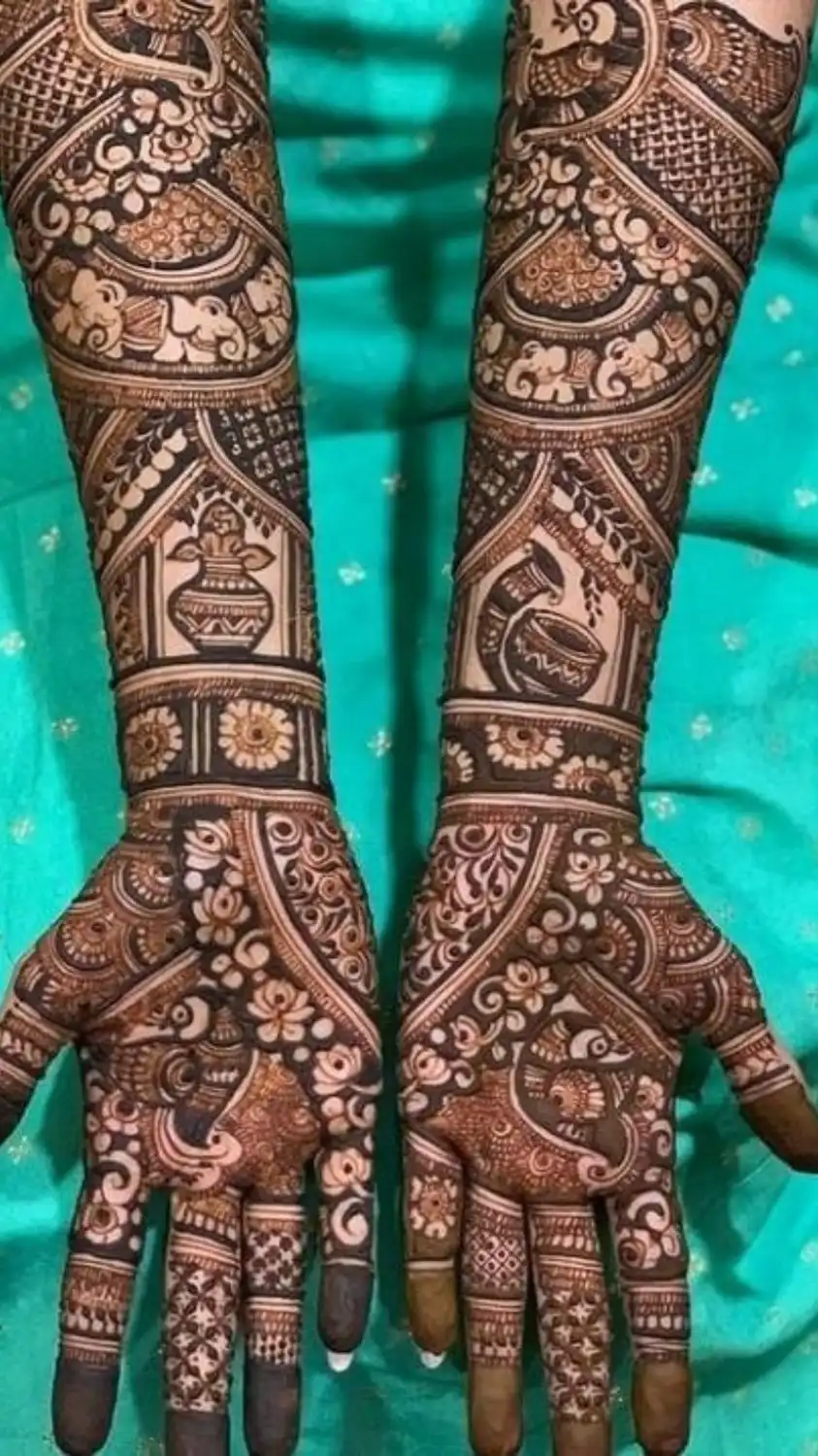 beautiful mehndi design full hand