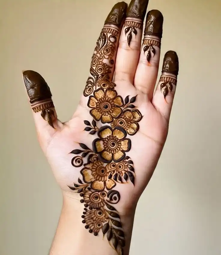 easy arabic mehndi design