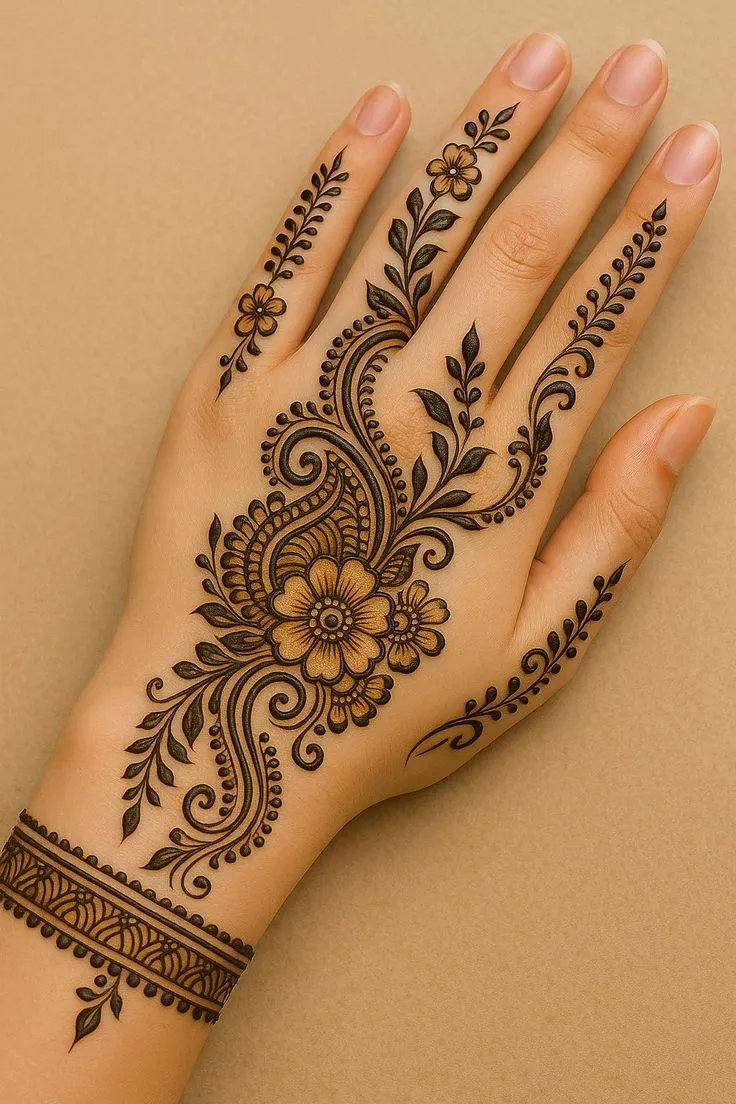 Easy Arabic Stylish Mehndi Design Dp