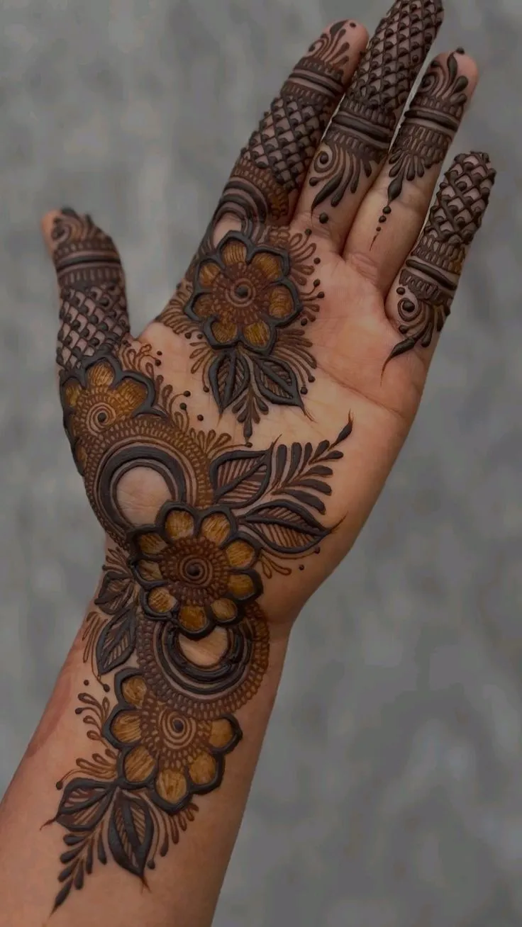 Easy Arabic Stylish Mehndi Design Photo