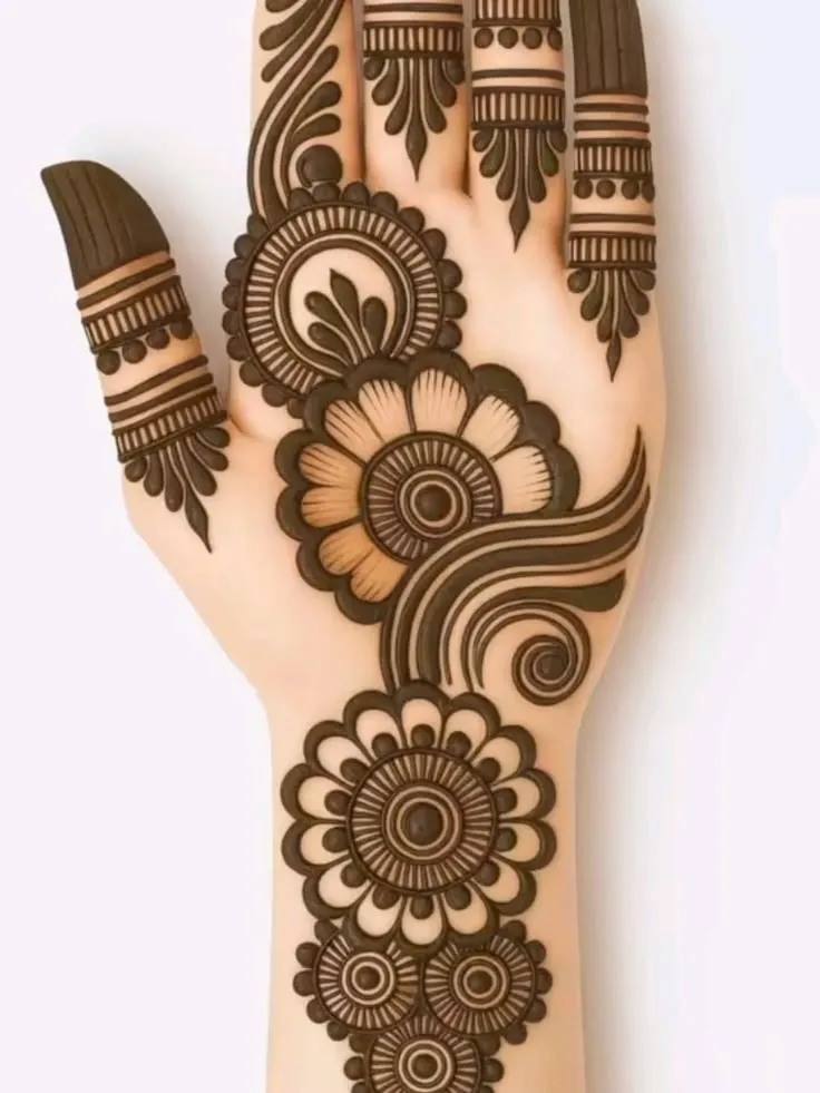 Easy Arabic Stylish Mehndi Design Pic