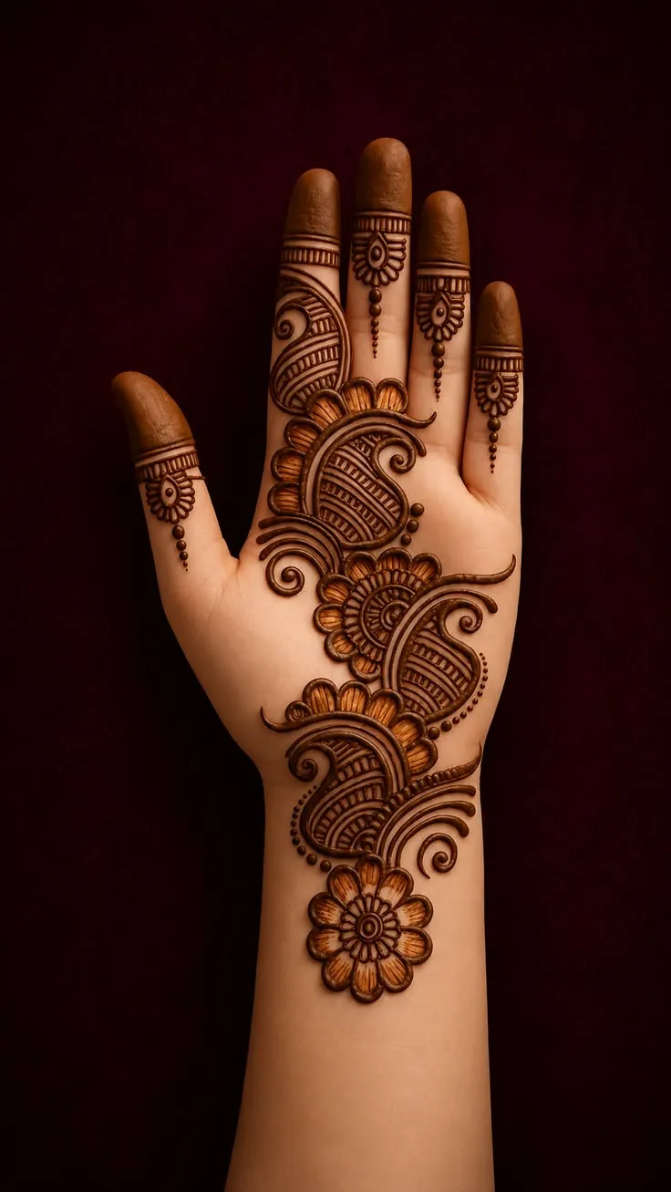 Front Hand Mehndi Design
