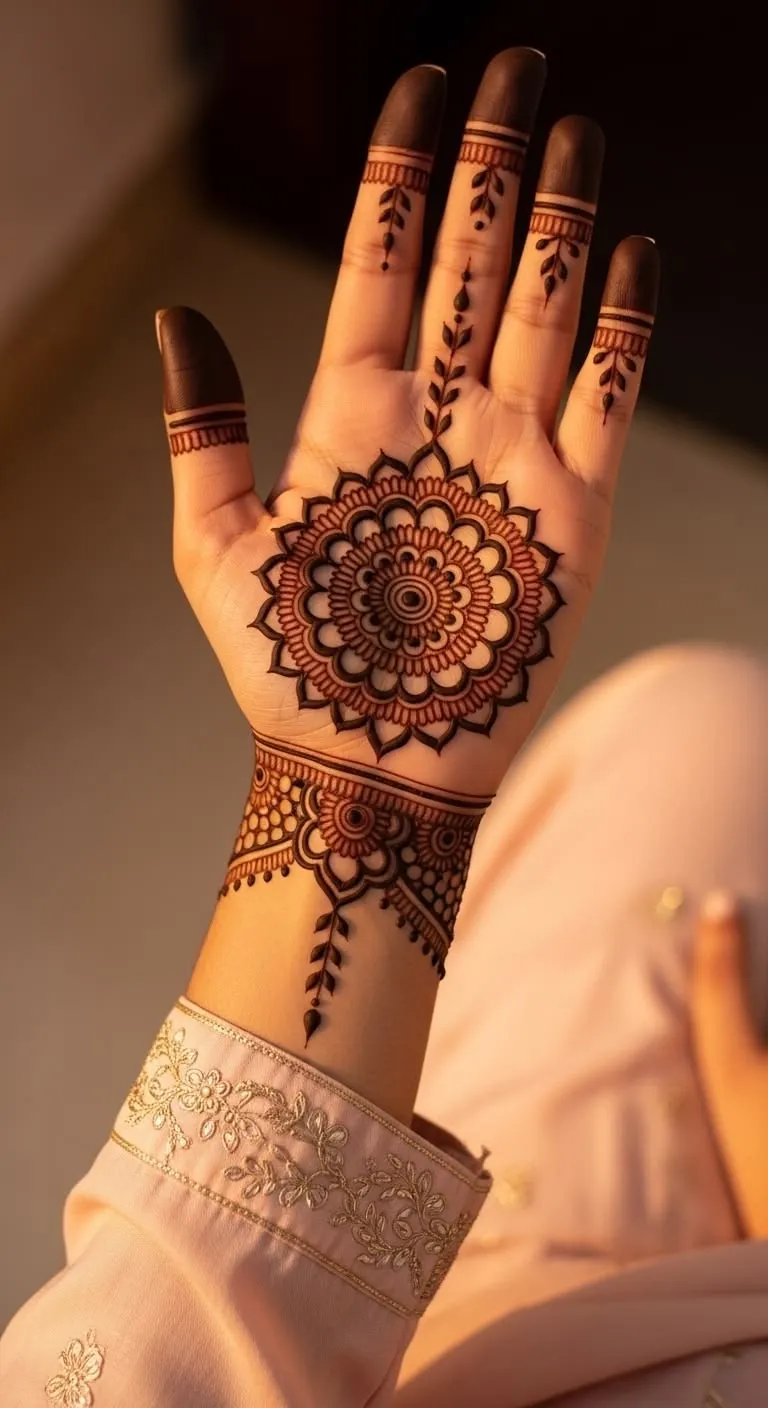 Front Hand Mehndi Design Pics