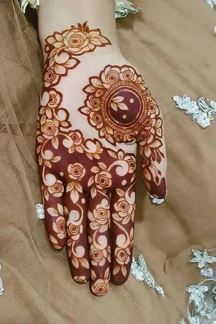 Front Hand Mehndi Designs Pics