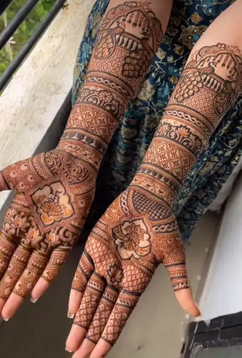 full hand mehndi design photo
