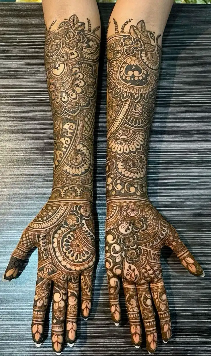 full hand mehndi design photo