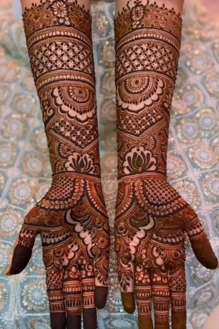 full hand mehndi design photo