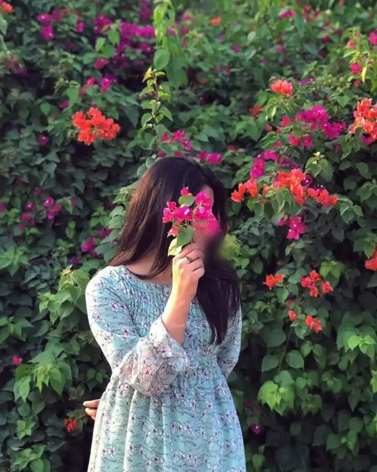 hidden face cute girl images