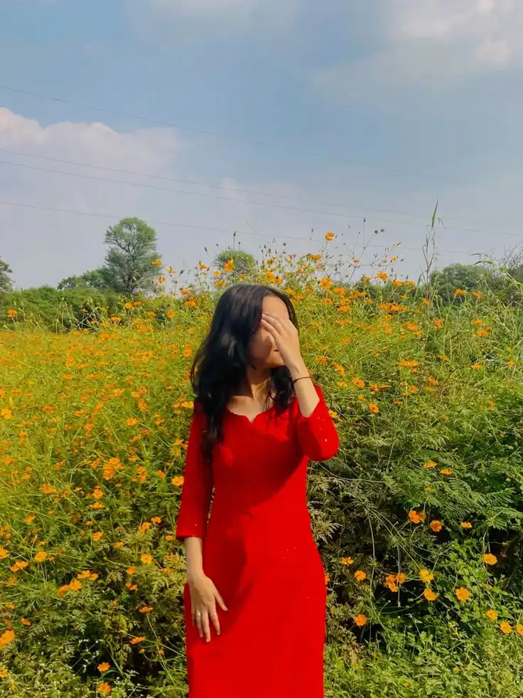 hidden face girl photo