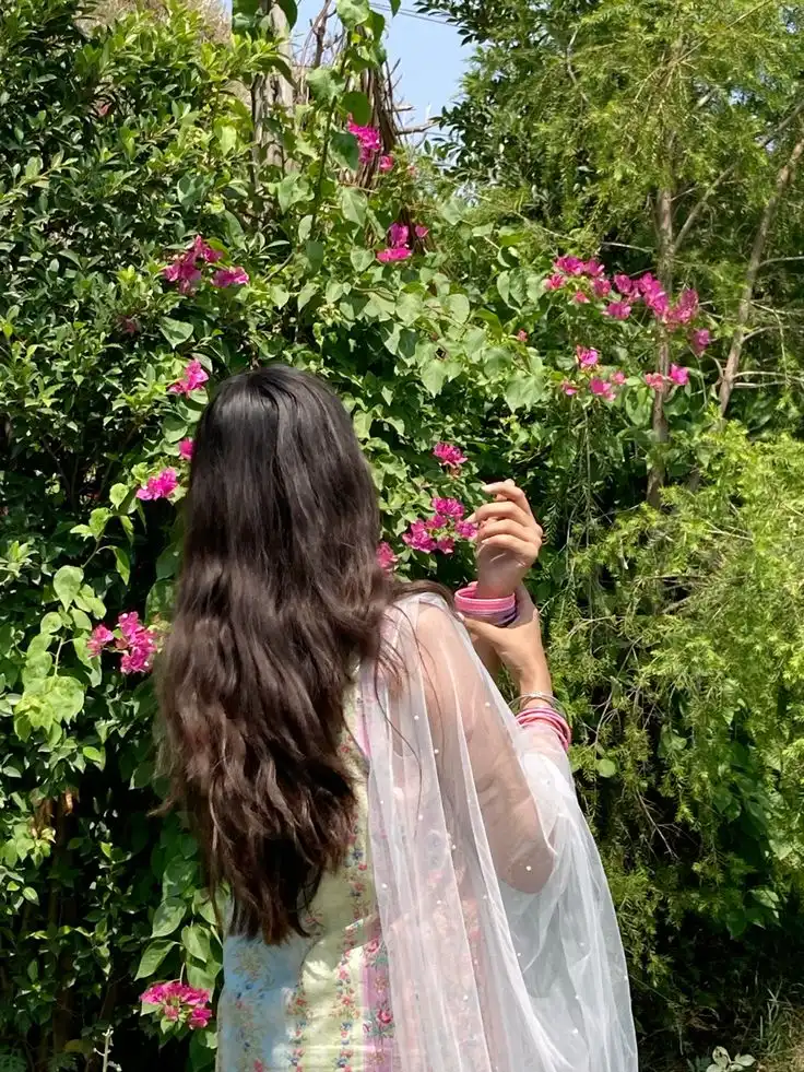 hidden face girl photo