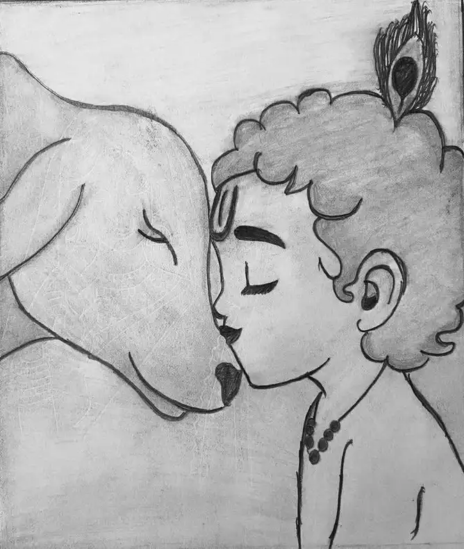 krishna drawing photo