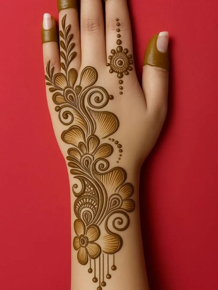 latest arabic mehndi design picture