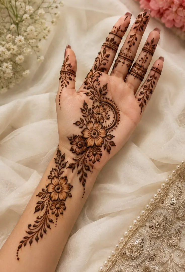 Latest Mehndi Design For Front Hand