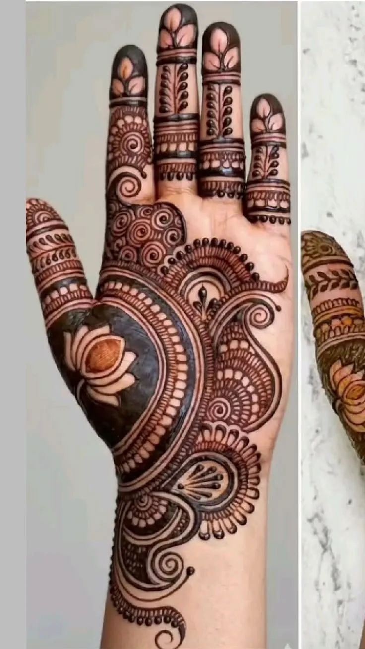 Latest Mehndi Design Pictures For Front Hand