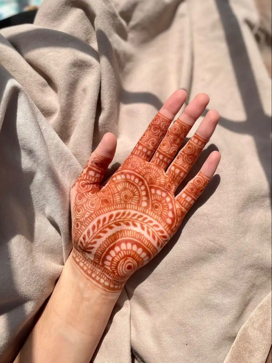 mehndi design on front hand