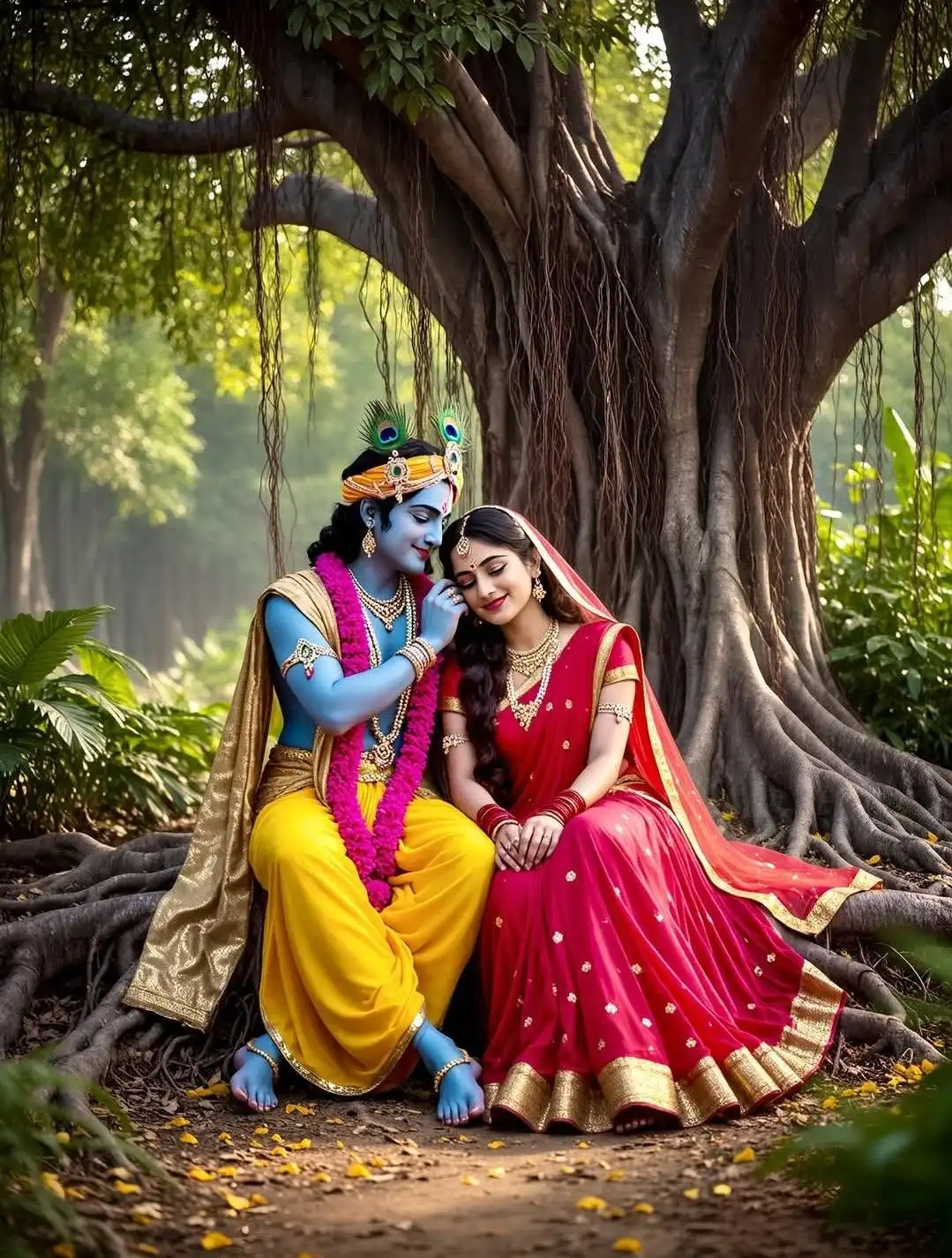 romantic radha krishna images