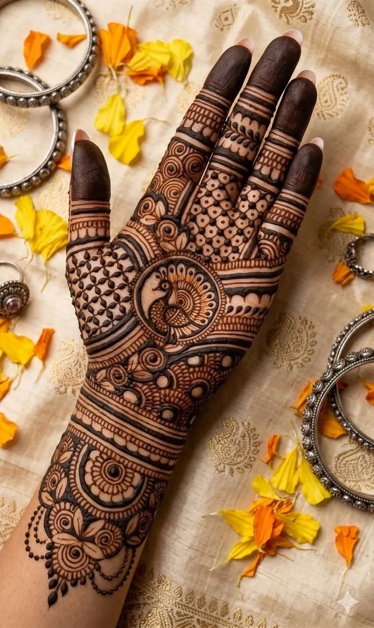 Royal Front Hand Mehndi Designs Images