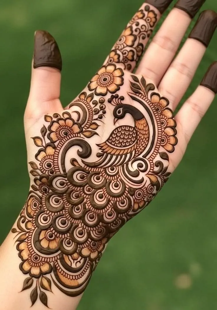 Royal Front Hand Mehndi Designs Pics