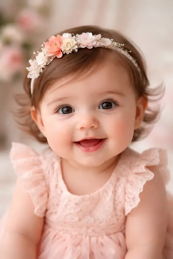 Smile Cute Baby Girl Image
