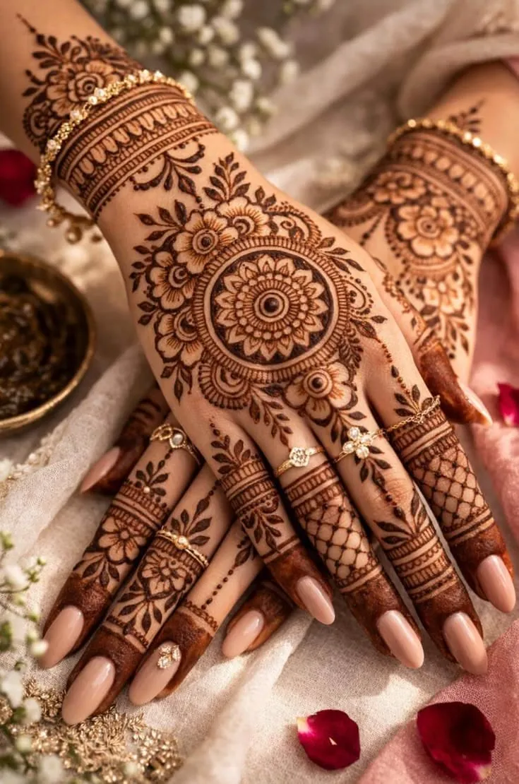 Stylish Back Hand Mehndi Design Profile Image
