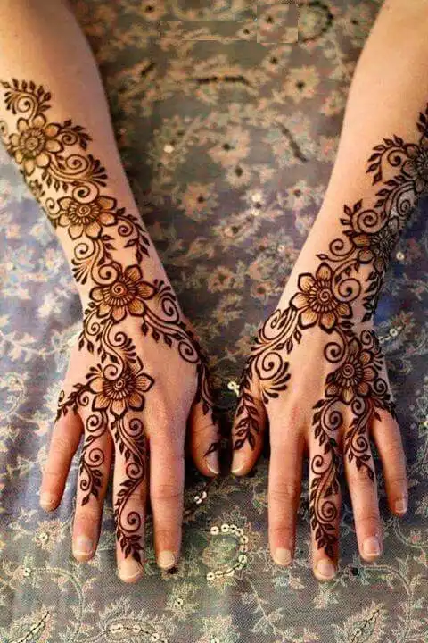 unique arabic mehndi design