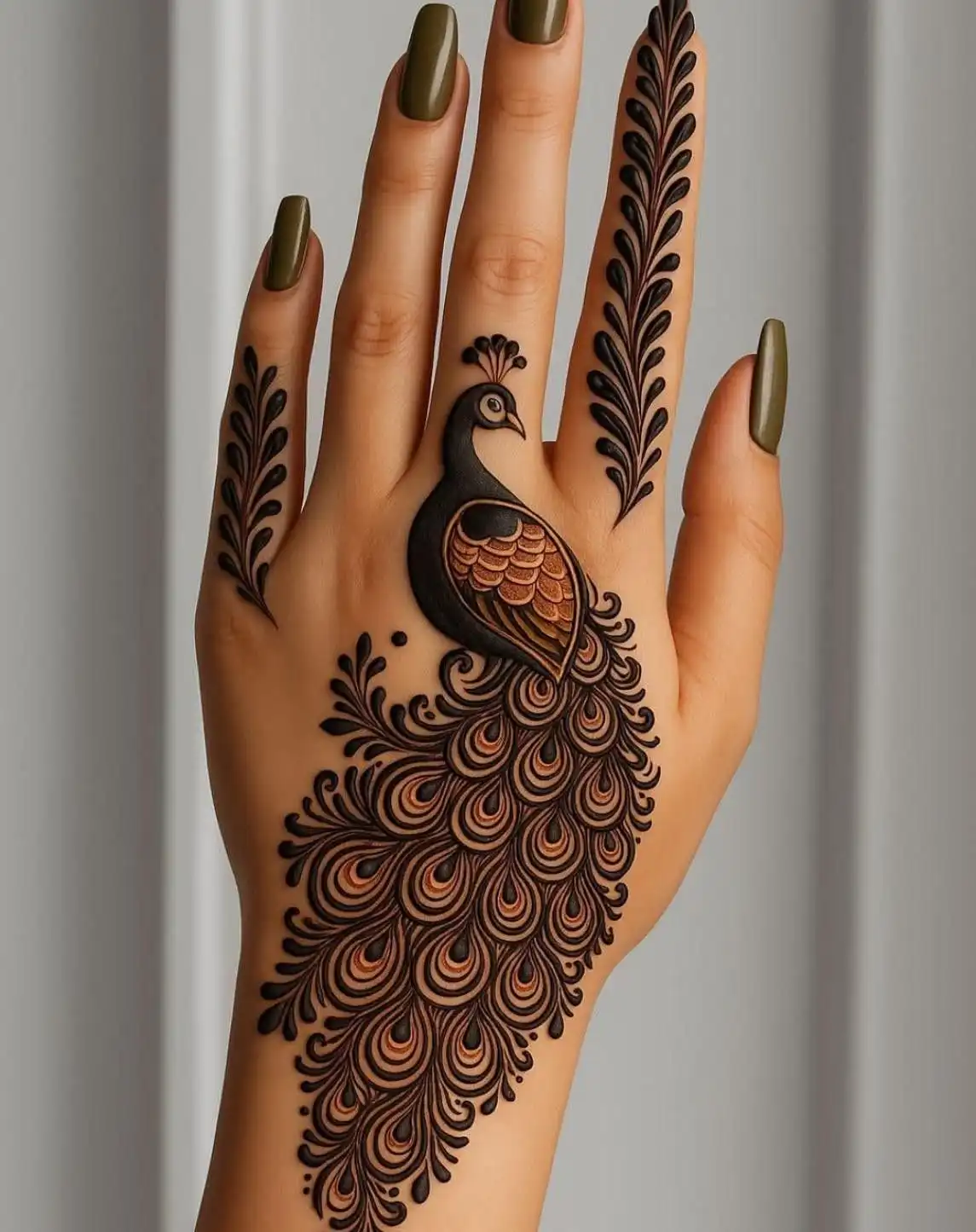 unique mehndi design back hand